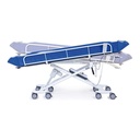 The Sina Comfort trolley with its lying surface tilted up at the foot end