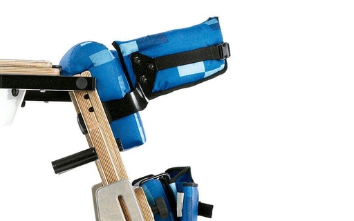 The blue chest and tray assembly of the Leckey Pronestander