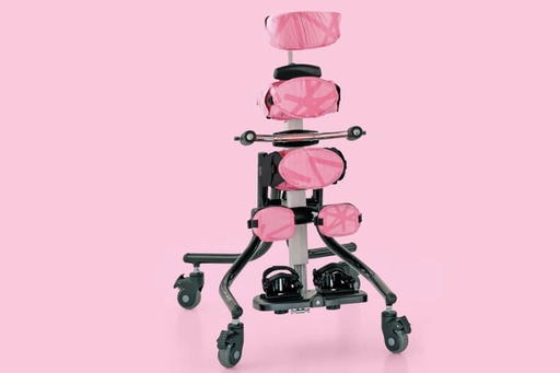 The Squiggles Stander on a pink background with its footplate