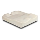 Bare foam base of the JAY Easy cushion, showing the seat well and the thigh supports