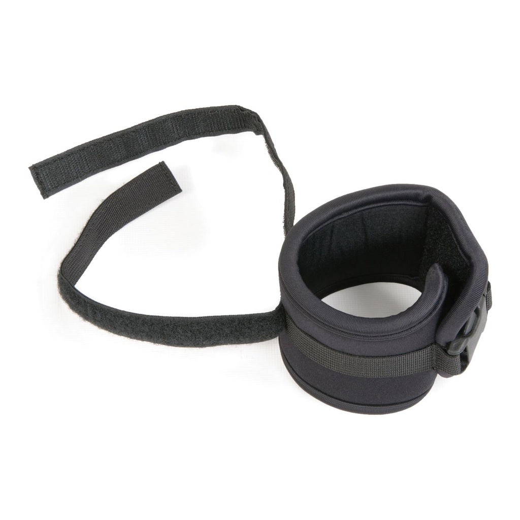 JAY padded wrist strap with its hook and loop strap laid out beside it