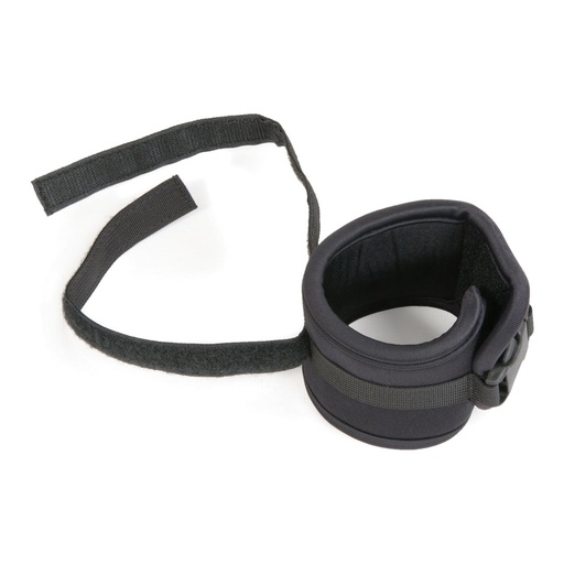 JAY padded wrist strap with its hook and loop strap laid out beside it
