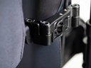 Quick release spring on the JAY swing-away lateral support bracket