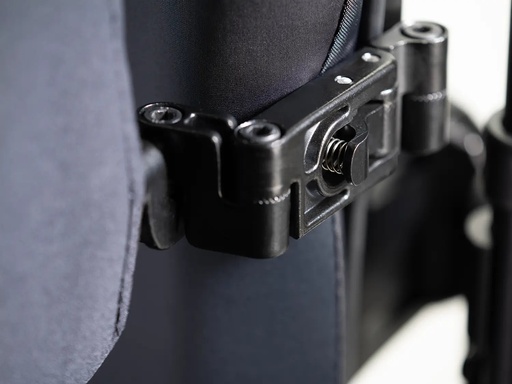 Quick release spring on the JAY swing-away lateral support bracket