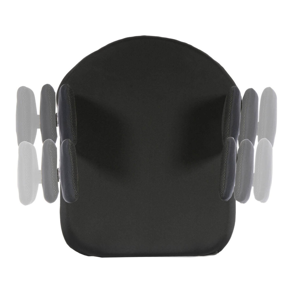 Vertical adjustment slots on the JAY lateral thoracic support bracket