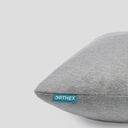 Close up of the Symbia 50 pillow corner and its knitted coconut cover