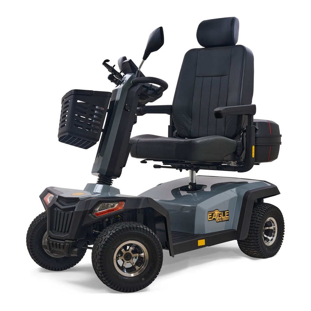Rear three-quarter view of the Stone Grey Eagle All Terrain GR596 and its rear box