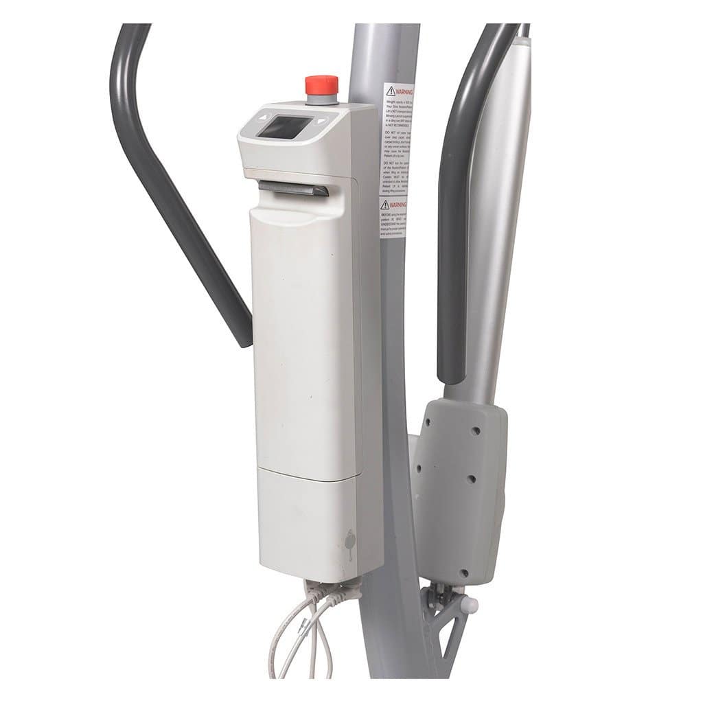 Control module with the red emergency stop button and battery gauge