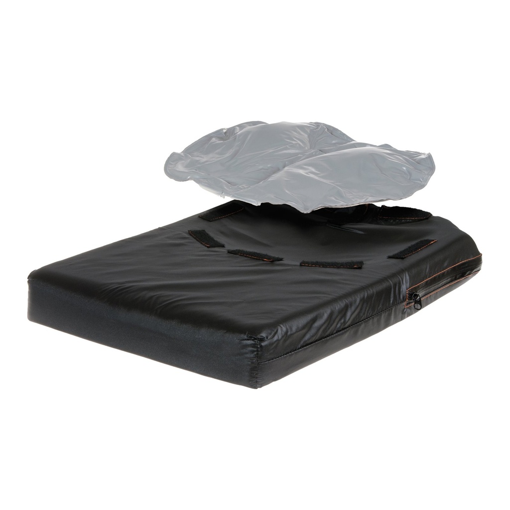 The JAY Flow fluid tripad lifted above the JAY X2 inner cover and its orange zipper