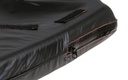 Close view of the JAY X2 inner cover: water resistant zipper, orange stitching and Velcro strips
