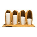 Four Stabil-Air cells in cross section, each with its foam insert visible, the outer inserts standing higher