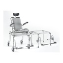 The same pediatric NuProdx chair with its swing-away footrests fitted to the front legs