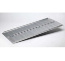 Single-fold ramp resting on a step at an angle, showing the top lip and hinges