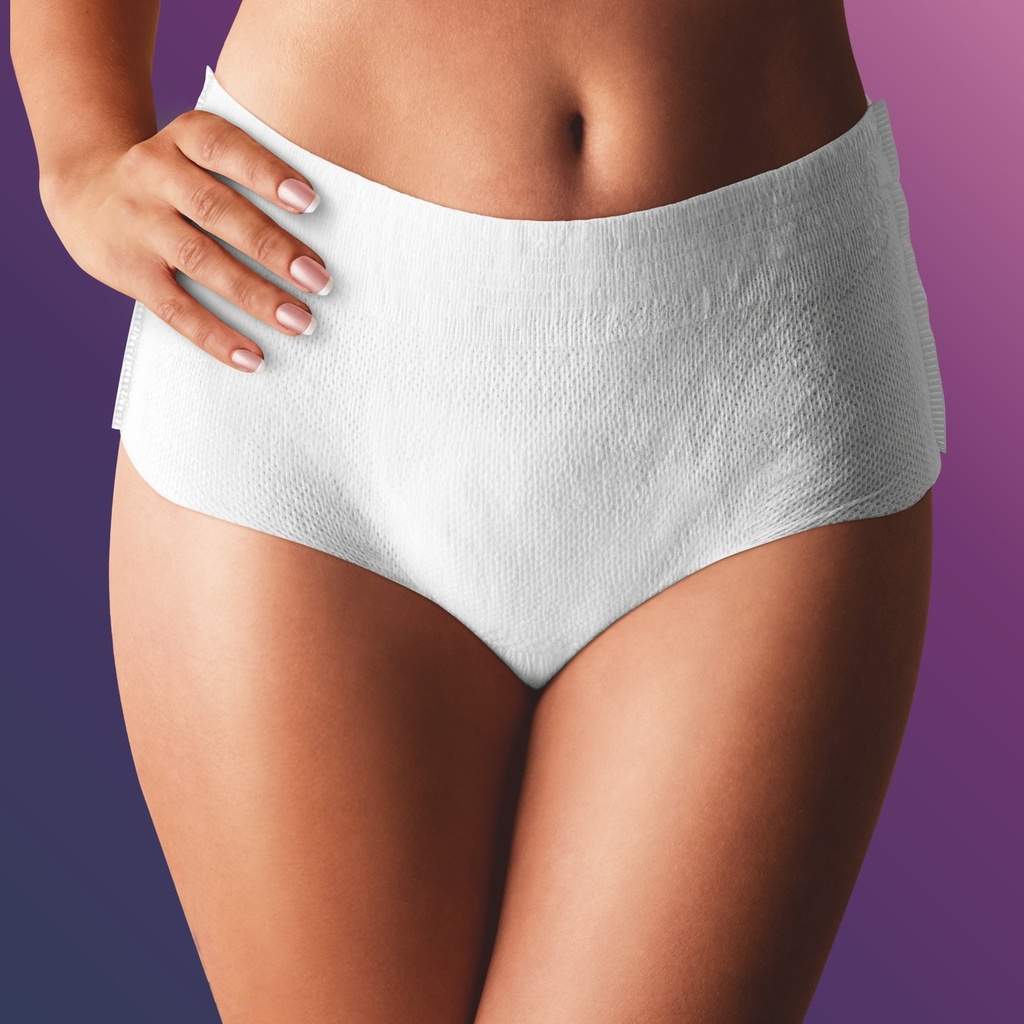 Front view of the TENA Super Plus pull-up underwear