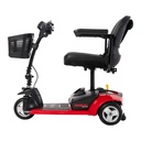 Venture RSC39 three wheel travel scooter side view with the basket forward