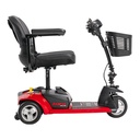 Venture RSC39 three wheel travel scooter from the other side, red deck
