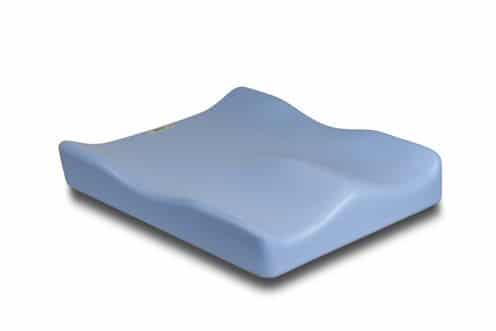 Blue coated foam base of the JAY Soft Combi P with its contoured leg troughs