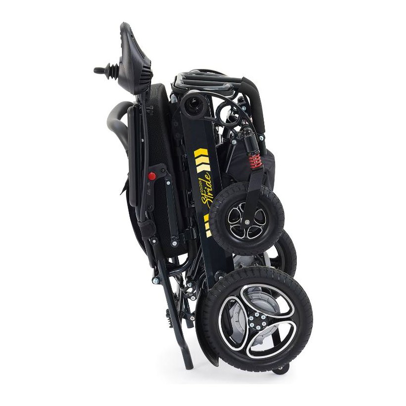 Stride GP301 folded and standing, Golden Stride mark on the frame