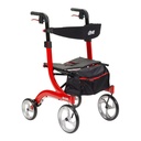Push-button handle height adjuster and brake lever on the red Nitro