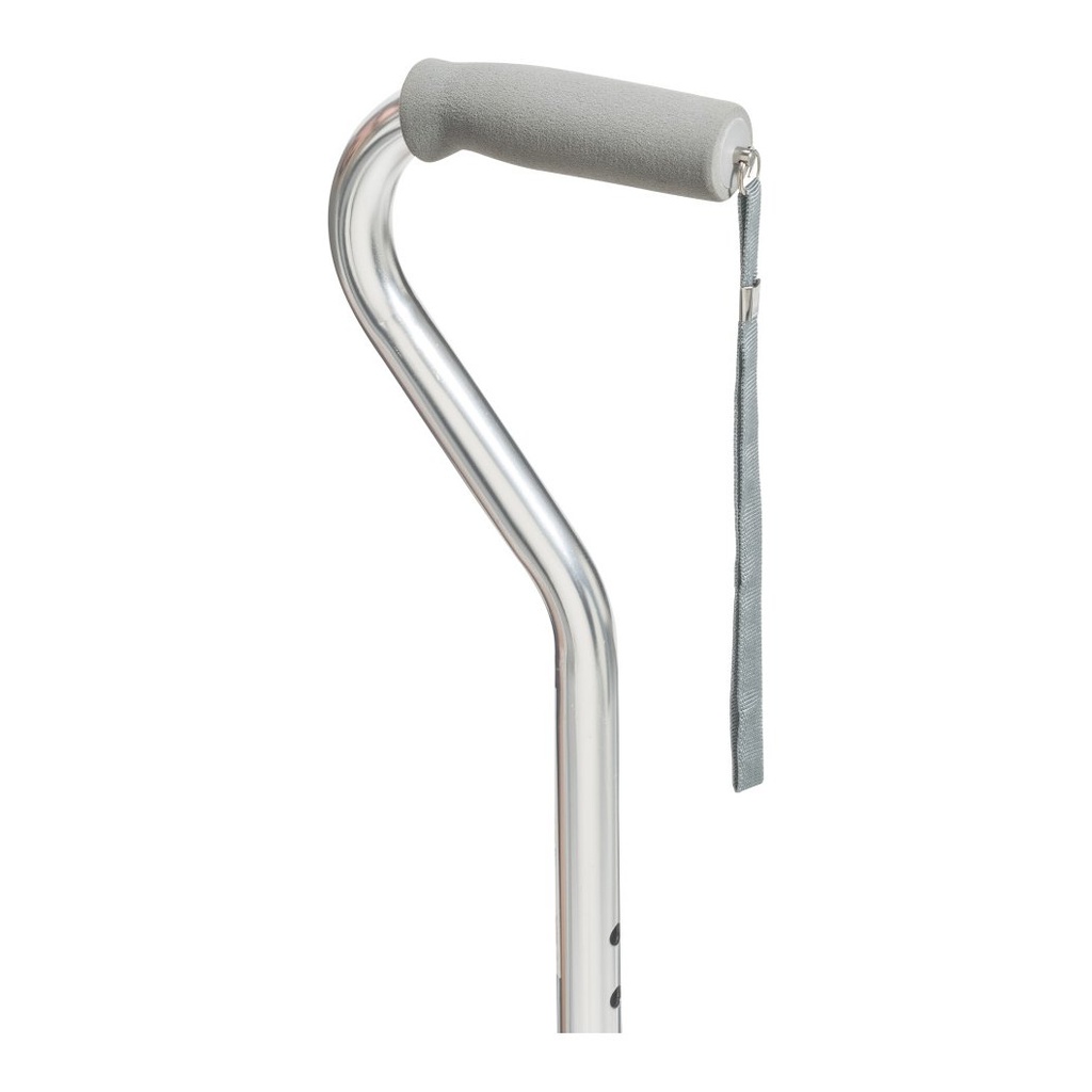 Close view of the offset bend and grey sponge grip on the Drive 730-320 cane