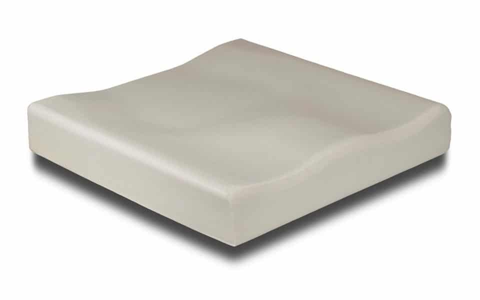 Bare JAY GO foam base on white, mildly contoured with the loading area at the rear