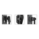 Ki Mobility Axiom custom back hardware clamped onto the chair canes