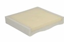 GO foam base sitting in its cover, showing the mild contour and the open edge