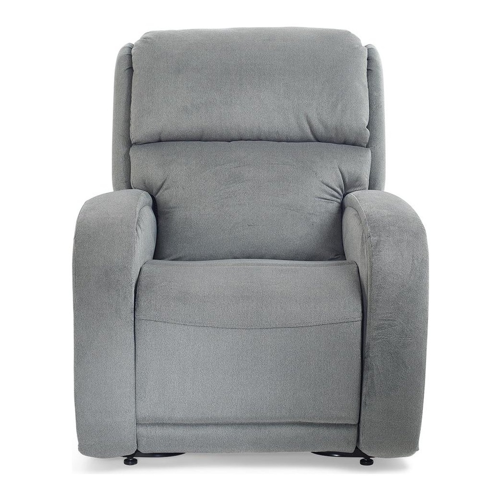 Golden EZ Sleeper PR-735 in grey fabric, front view with the footrest in