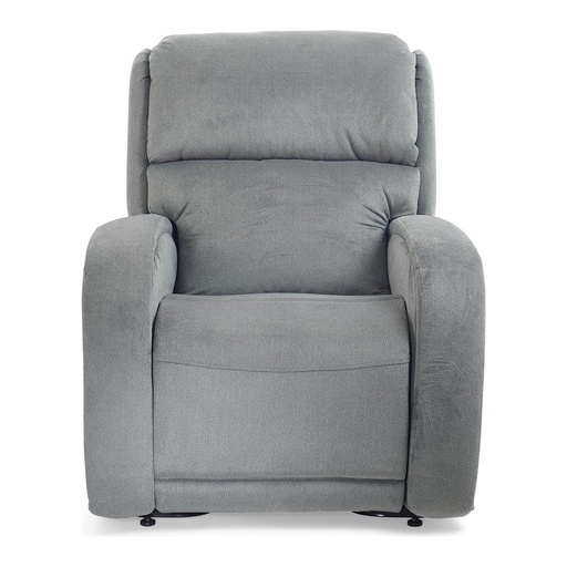 Golden EZ Sleeper PR-735 in grey fabric, front view with the footrest in