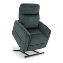 Pride Essential LC-104 in dark teal fabric, seated on the lift base