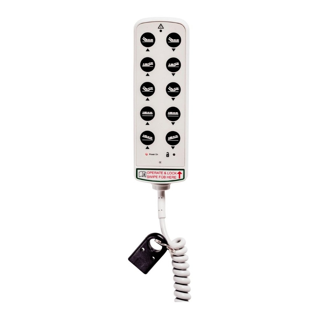 Wired handset and lock fob for a Harmony 8199 homecare bed