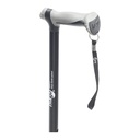 Grey derby grip and black wrist strap on the Airgo cane