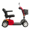 Red Conquest right side, tiller raised and basket on
