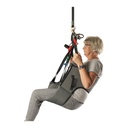 Side view of the HighStar hygiene sling, no head panel, with an open seat