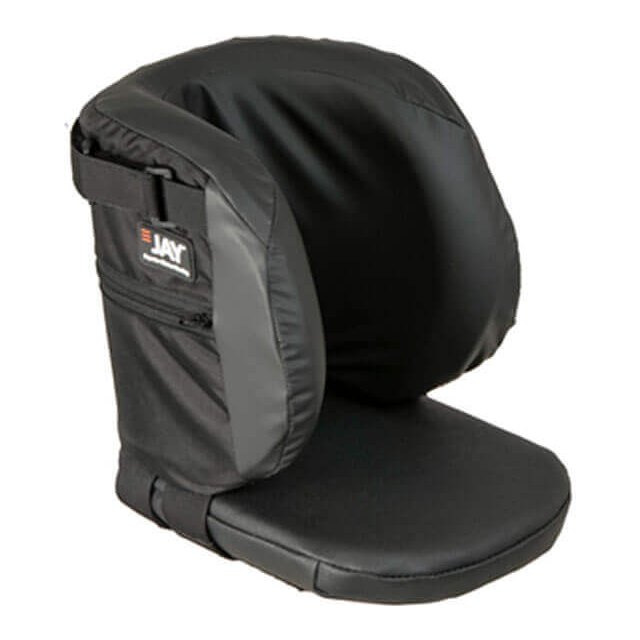 JAY Single Foot Box in standard height with a black padded cover and JAY logo