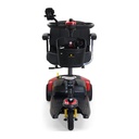 Buzzaround XLS HD 3-wheel in red, front view with the basket and tiller