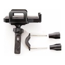 MBA-CPH phone holder with its spring grip and two separate screw clamps