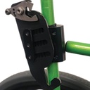 Fusion 1 mounting bracket and clamp on a round wheelchair back post