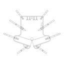 Short-tuck outline of hammock sling M921527, with shoulder, hip and leg loops