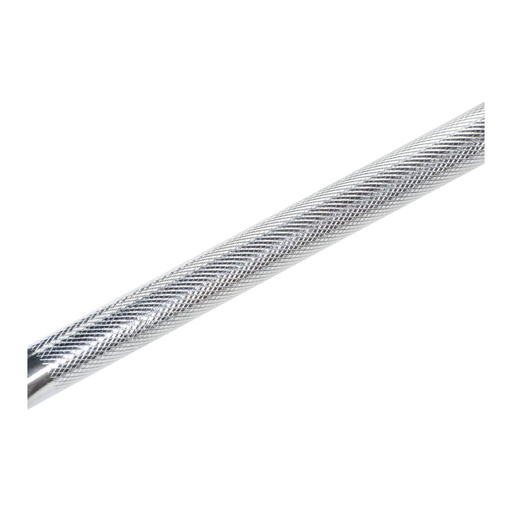 Diamond knurl on the chrome grip of the rotating flange grab bar