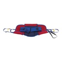 Drive 13263E Medium sit-to-stand sling, red padded body with a blue buckle belt and side loops