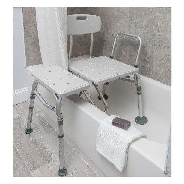 Drive medical splash defense transfer bench with curtain guard protection