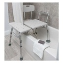Drive medical splash defense transfer bench with curtain guard protection