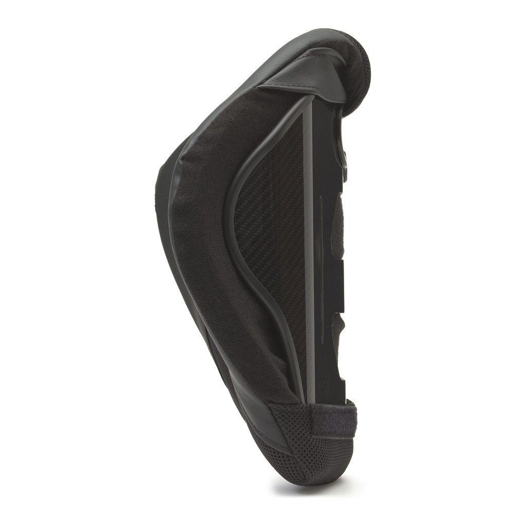 Side of the Matrx MX2 back showing the carbon fibre shell under the cover