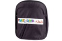 Rear of the Super Back for Kids in its cover, with the maker's label across the middle