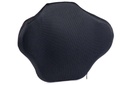 Front of the Lunar Basic mid back in its black cover, its shaped sides curving forward