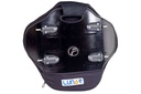 Rear of the Lunar Basic back showing the black shell, four pin blocks and the LUNAR label