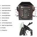 Console diagram of the Drive Cobra GT4 showing the speed controls, battery indicator and charger port