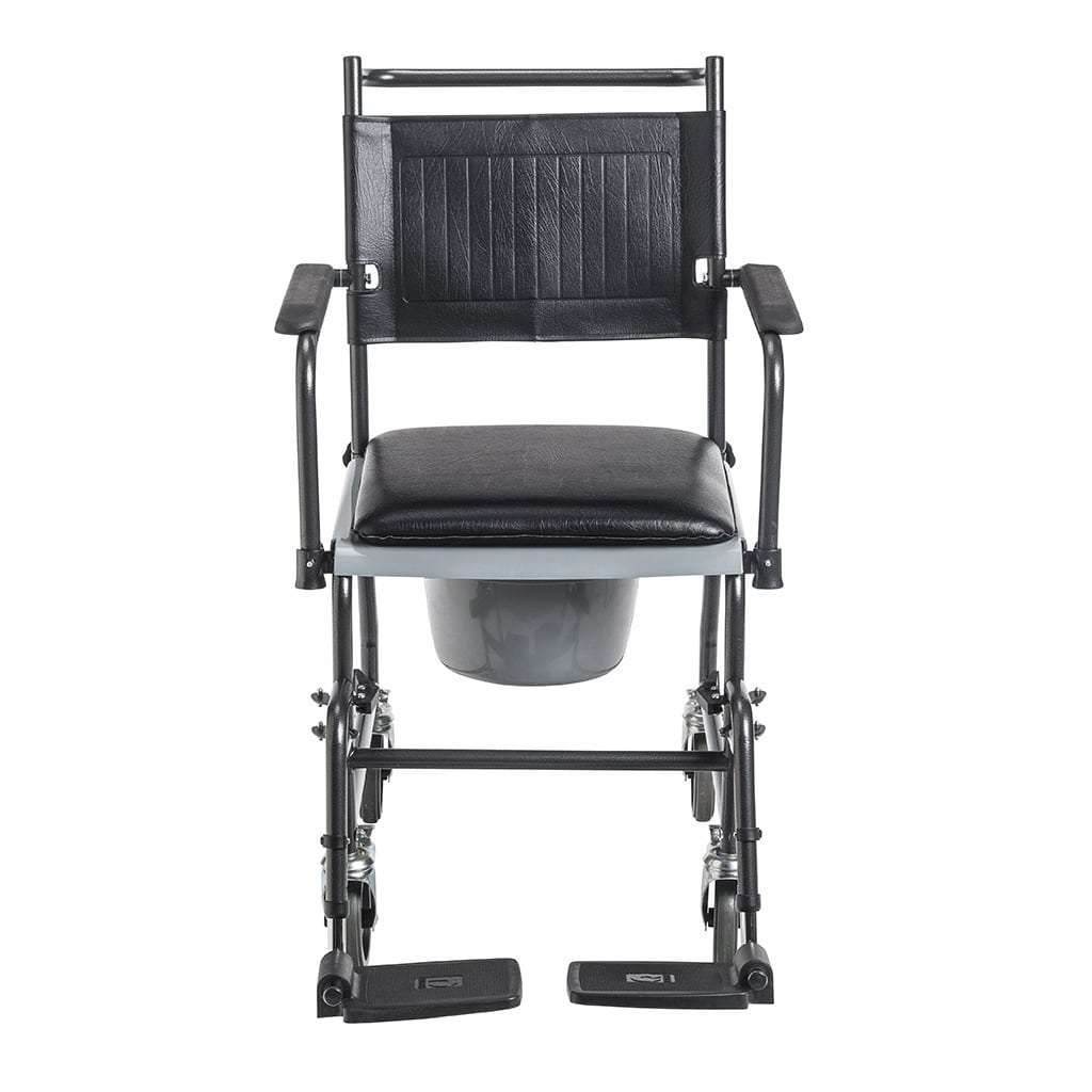 Drive Medical Upholstered Drop Arm Wheeled Commode