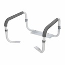 White RTL12087 rail with grey pads and a flat plate with holes